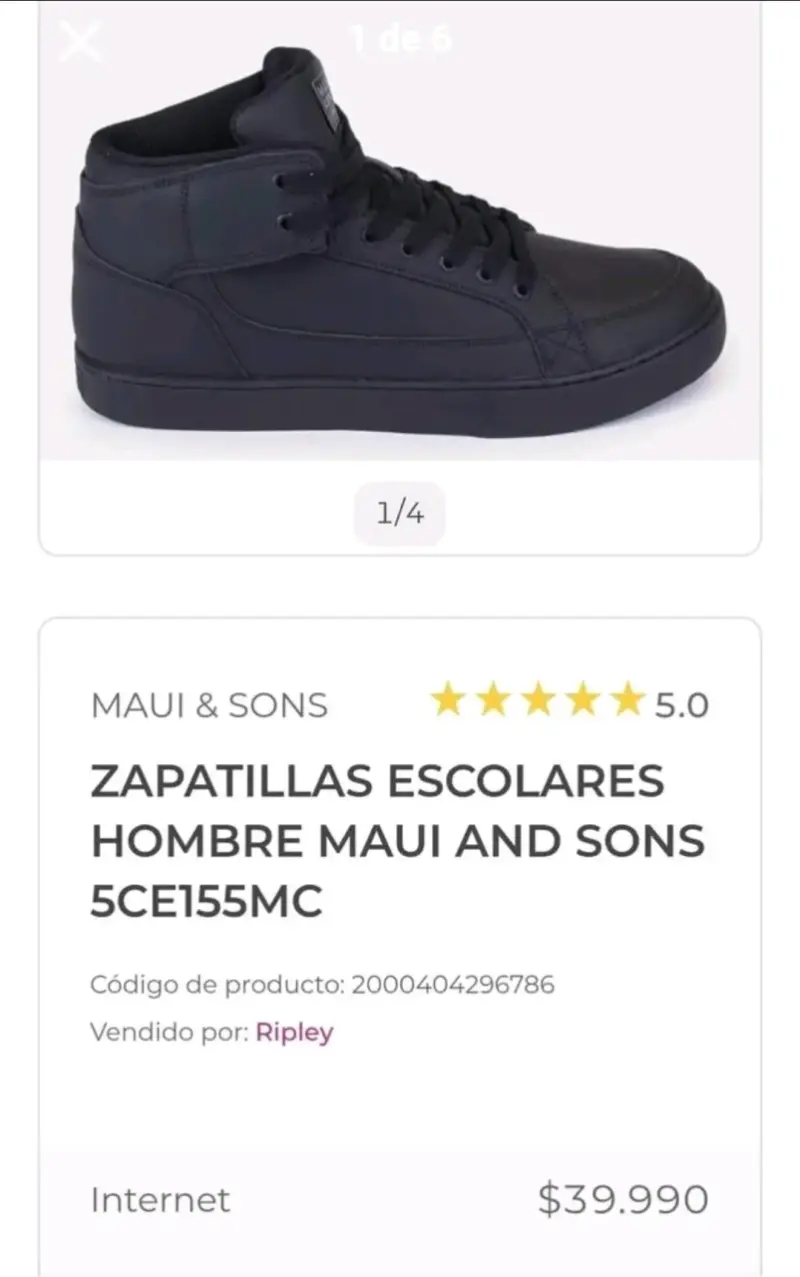 Zapatillas negras de hombre Maui and Sons - 4