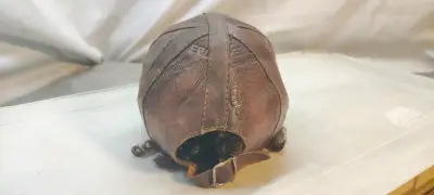 Gorra de cuero marrón estilo vintage - miniatura 4