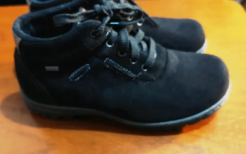 Botines de cuero negro para mujer - 3