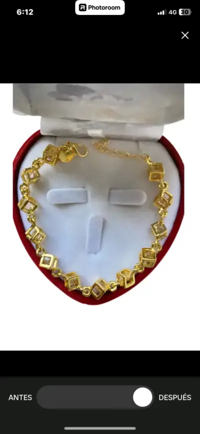 Pulsera baño de oro con diseño geométrico - miniatura 3