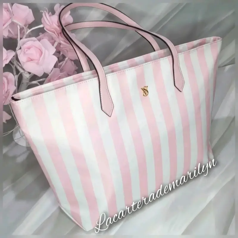 Bolso tote Victoria's Secret a rayas - 2