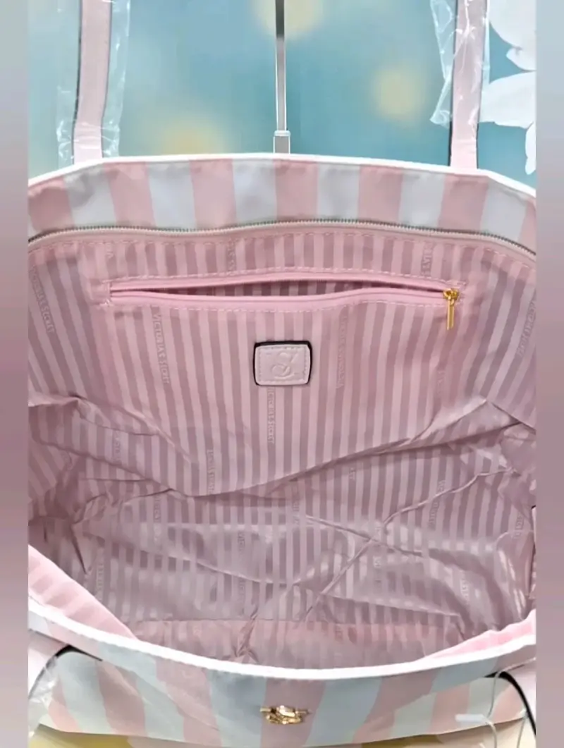 Bolso tote Victoria's Secret a rayas - 4