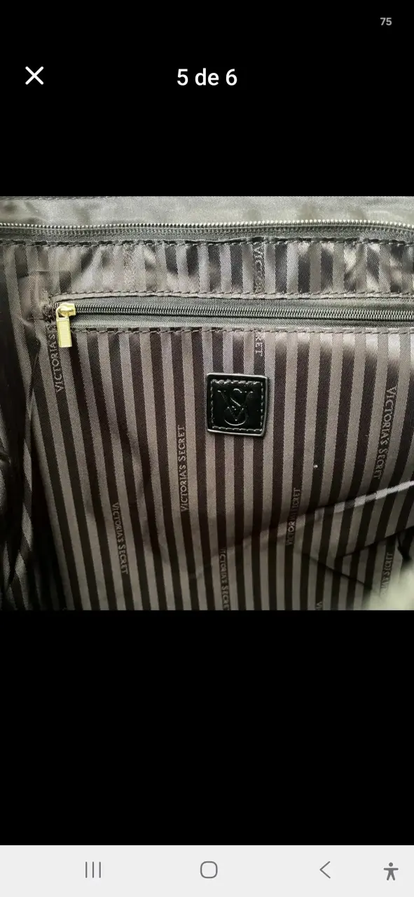 Bolso tote cartera negro Victoria Secret - 3