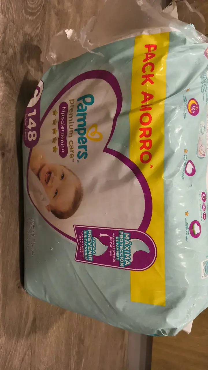 Pañales Pampers Premium Care Talla G 148 unidades - 1