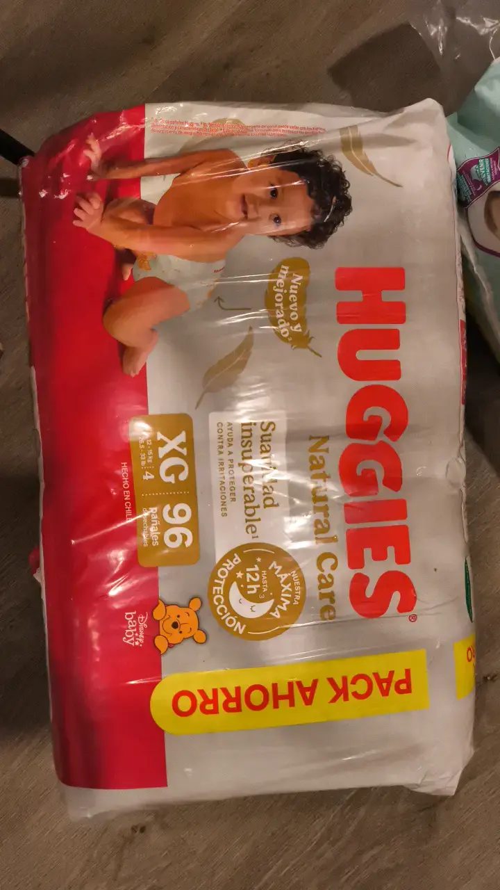 Pañales Huggies Natural Care XG 96 unidades - 1