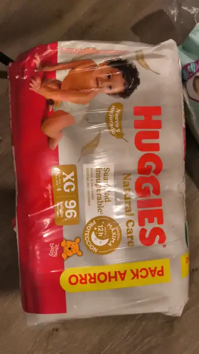 Pañales Huggies Natural Care XG 96 unidades - miniatura 1