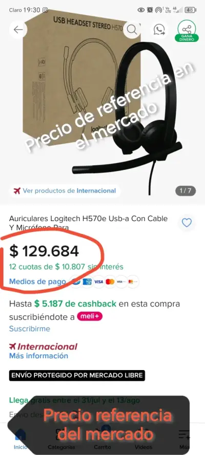 Auriculares USB Logitech H570e con micrófono - miniatura 5