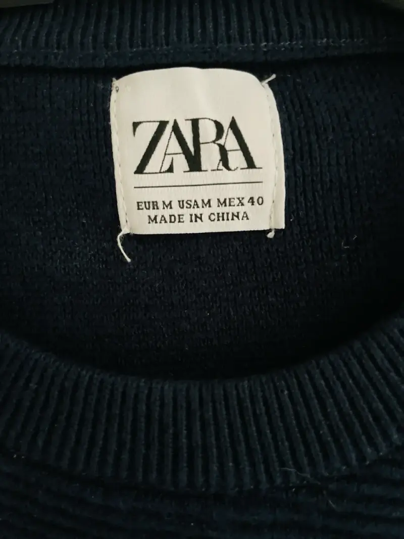 Suéter azul marino Zara para hombre - 2