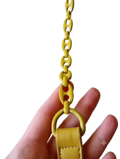 Bolso bandolera amarillo con correa ajustable - miniatura 4