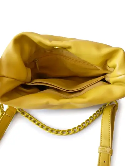 Bolso bandolera amarillo con correa ajustable - miniatura 5
