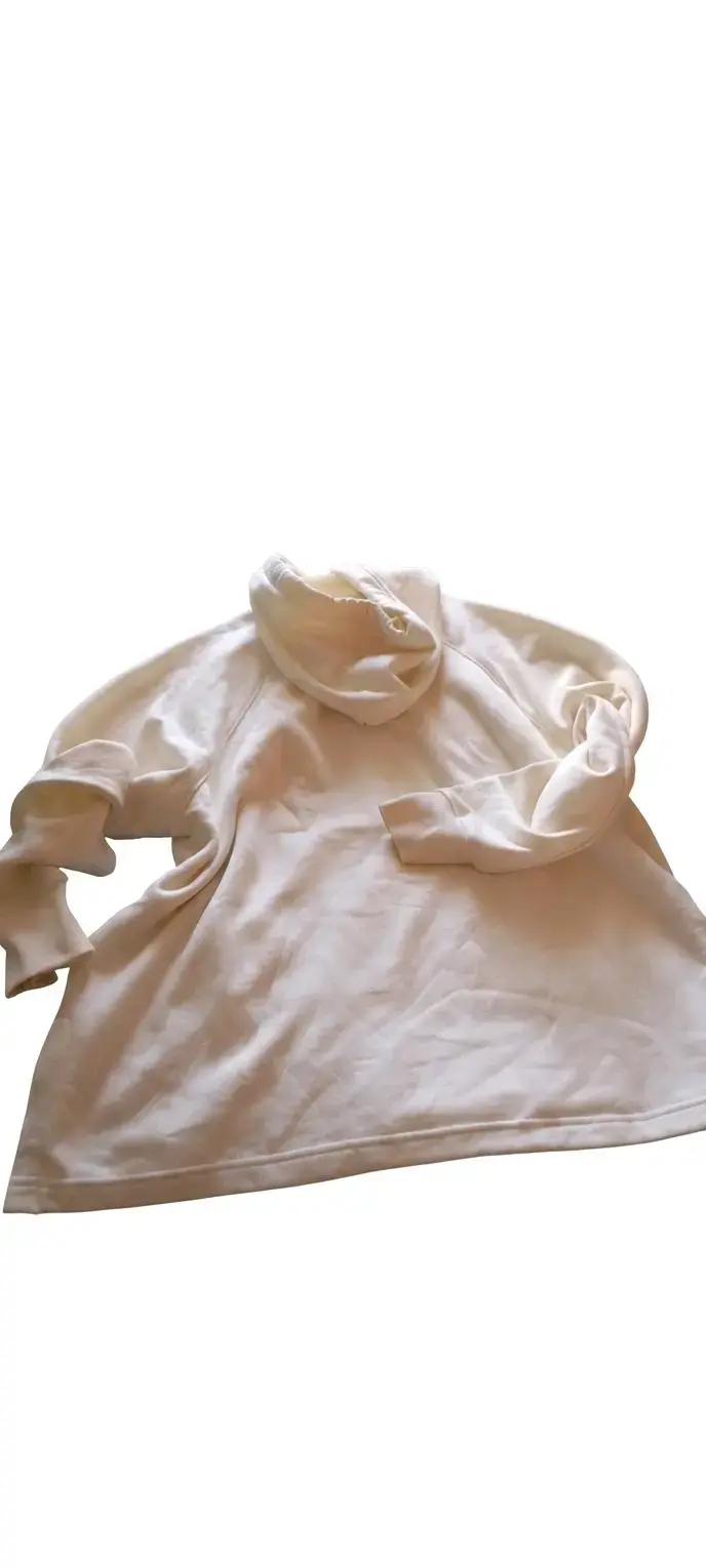 Polerón blanco con capucha para mujer - 4