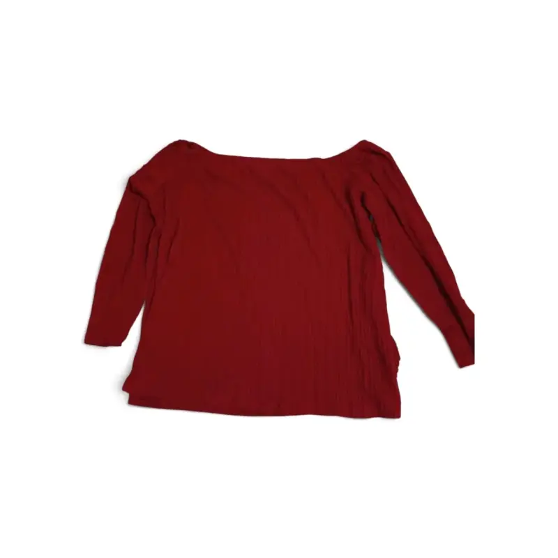 Blusa roja de manga larga para mujer
