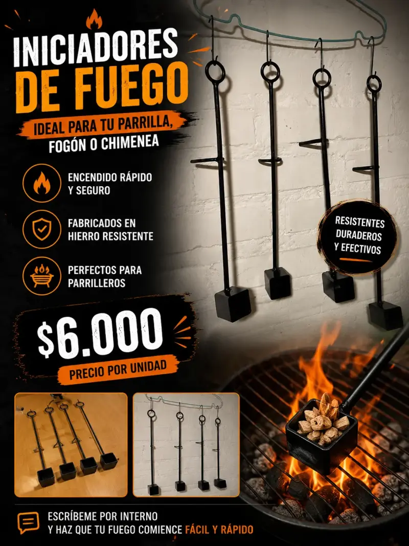 Iniciadores de fuego para parrilla de hierro - 1