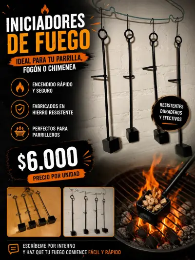 Iniciadores de fuego para parrilla de hierro - miniatura 1