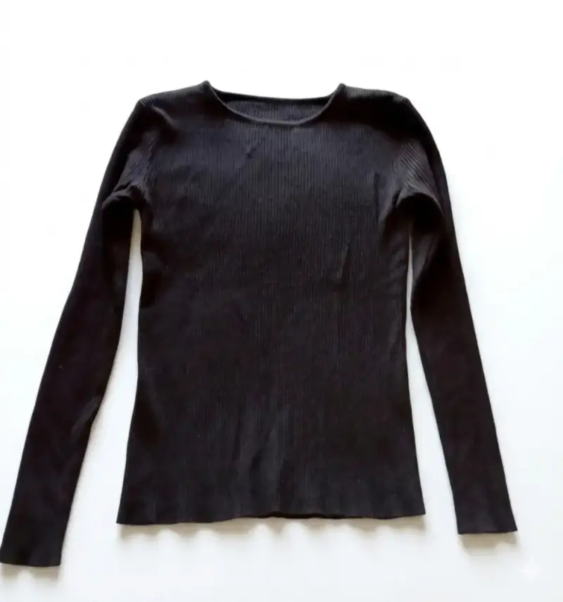 Suéter negro de punto para mujer - 2
