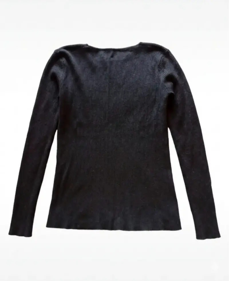 Suéter negro de punto para mujer - 3