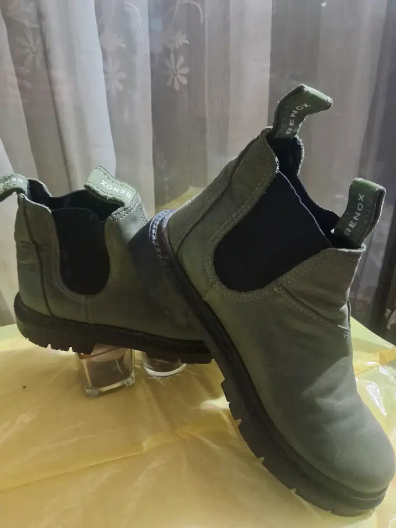 Botines de cuero verde Renox para hombre - 2