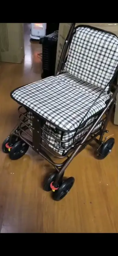 Carrito de Compras Plegable con Asiento - miniatura 1