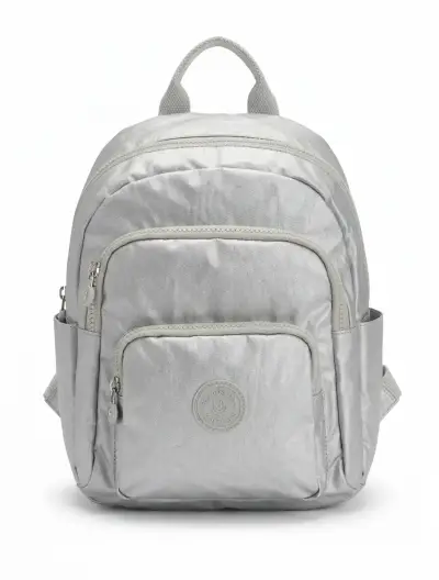 Mochila plateada con múltiples bolsillos - miniatura 1