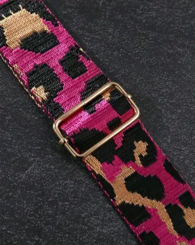 Correa ajustable con estampado animal print rosa - miniatura 3