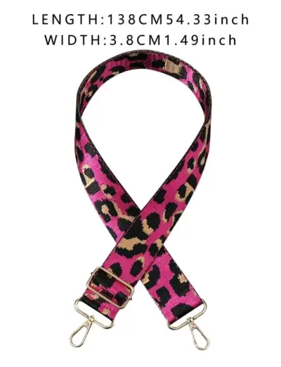 Correa ajustable con estampado animal print rosa - miniatura 4
