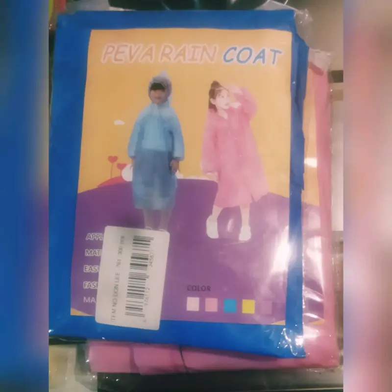 Impermeable PEVA para lluvia unisex niño