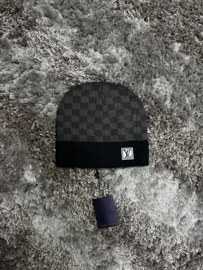 Gorro de lana Louis Vuitton con diseño a cuadros - miniatura 1