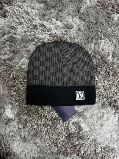 Gorro de lana Louis Vuitton con diseño a cuadros - miniatura 2