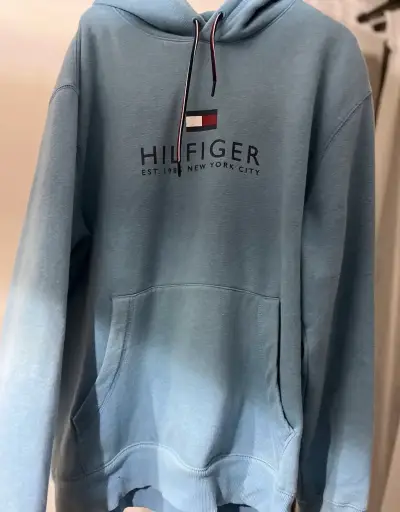 Polerón Tommy Hilfiger azul con capucha - miniatura 1