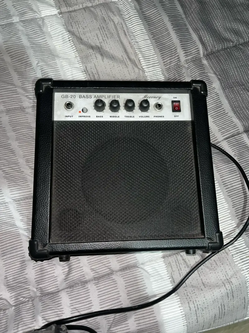 Bajo eléctrico Mercury con amplificador - 4