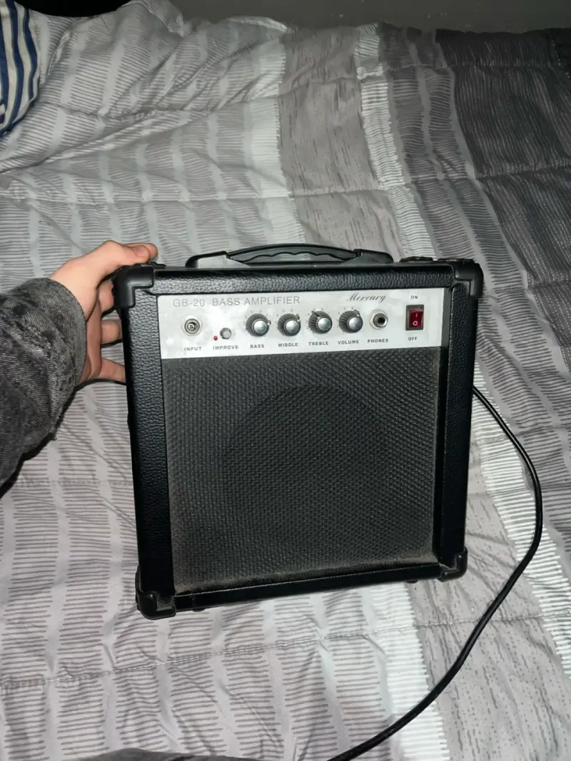 Bajo eléctrico Mercury con amplificador - 5