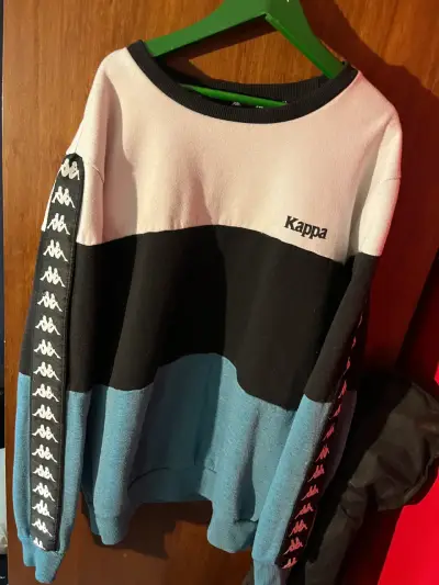 Polerón Kappa tricolor con logo en mangas - miniatura 3