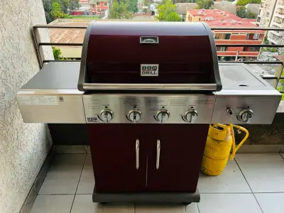 Parrilla a Gas BBQ Grill Roja con Quemadores - miniatura 1