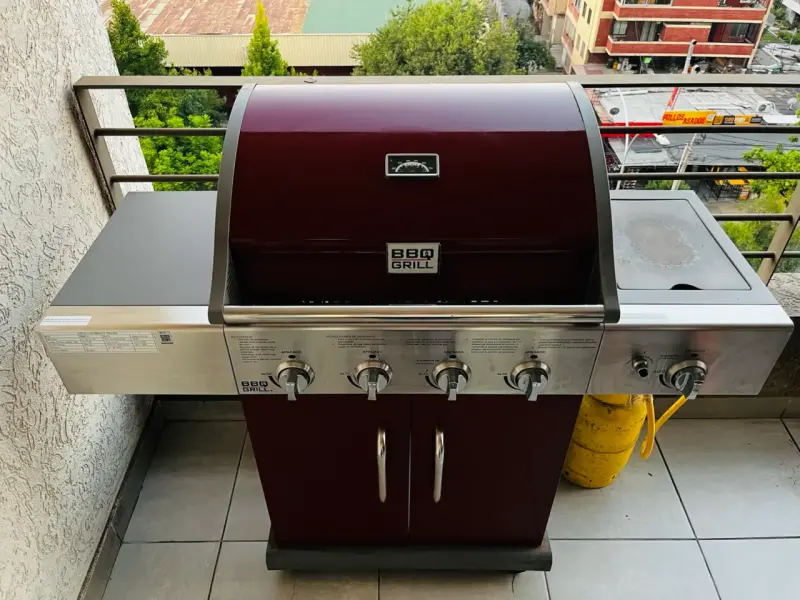Parrilla a Gas BBQ Grill Roja con Quemadores - 2