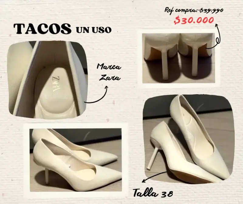 Zapatos de taco alto | Zara | Talla 38