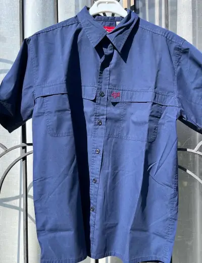 Camisa azul de hombre Fox Racing - miniatura 2