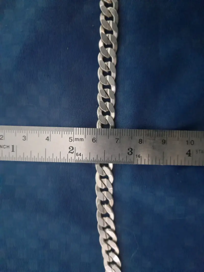 Pulsera de plata estilo cubano - 4