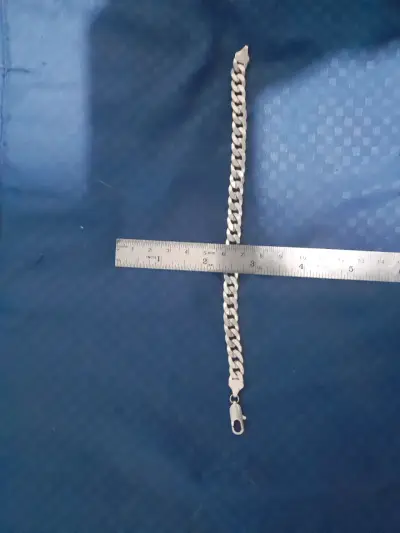 Pulsera de plata estilo cubano - miniatura 5