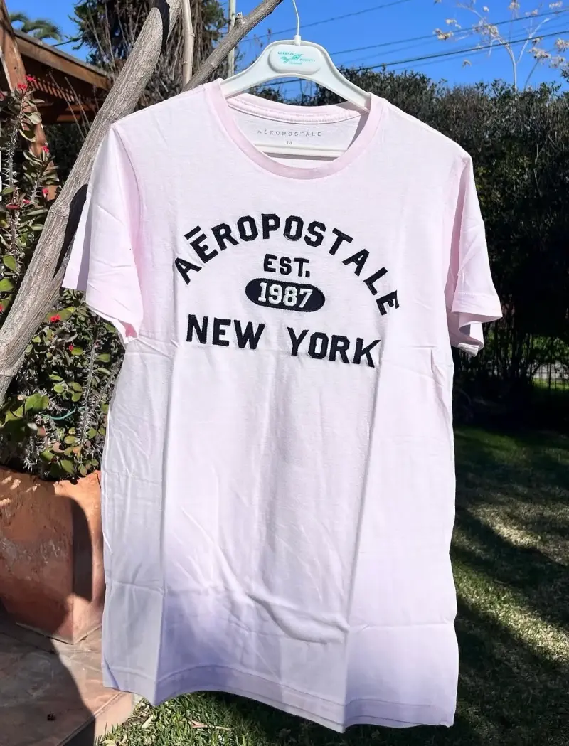 Polera Aeropostale Est. 1987 New York Rosa - 1
