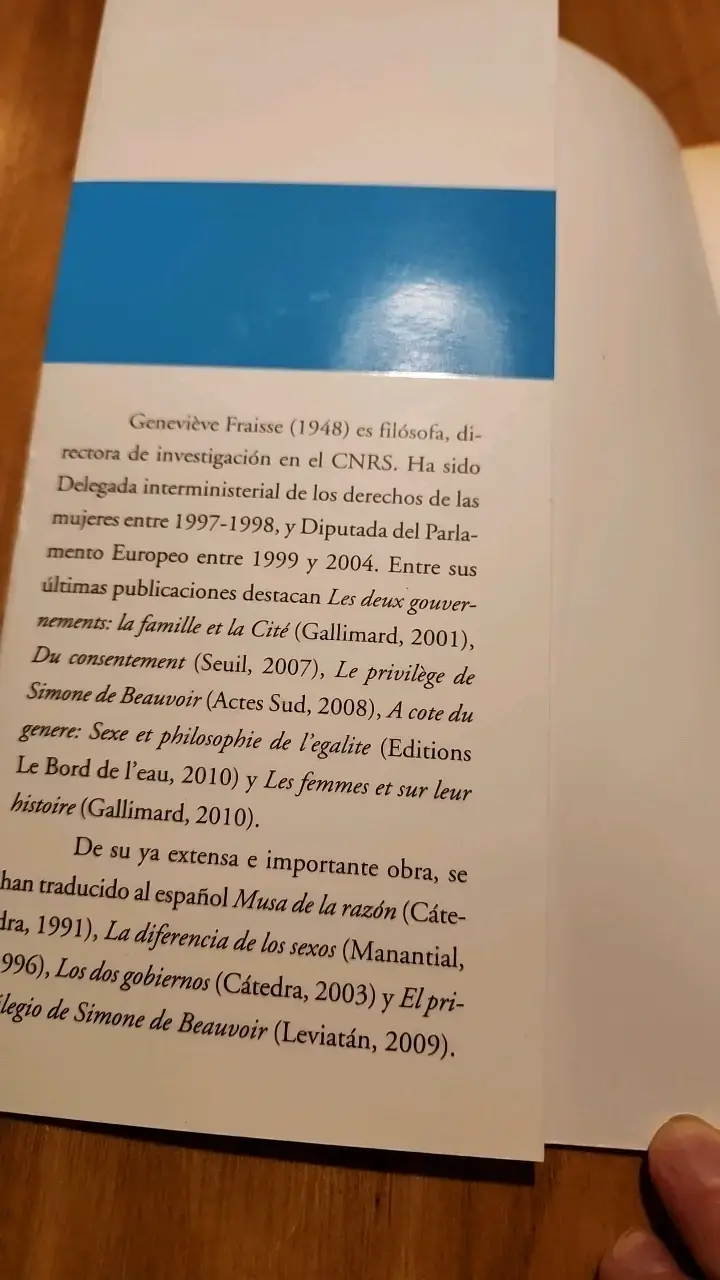 Libro 'Del Consentimiento' de Geneviève Fraisse - 4