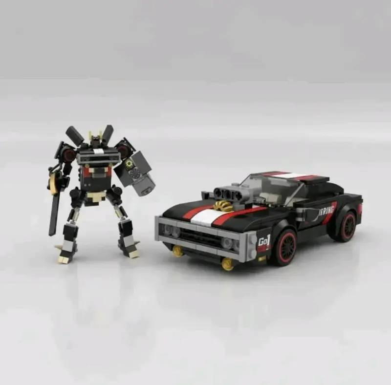 Set de construcción robot y auto transformable - 1