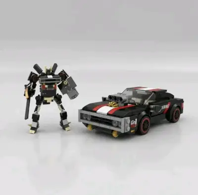 Set de construcción robot y auto transformable - miniatura 1