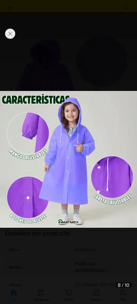 Bata de baño gris talla M - 5