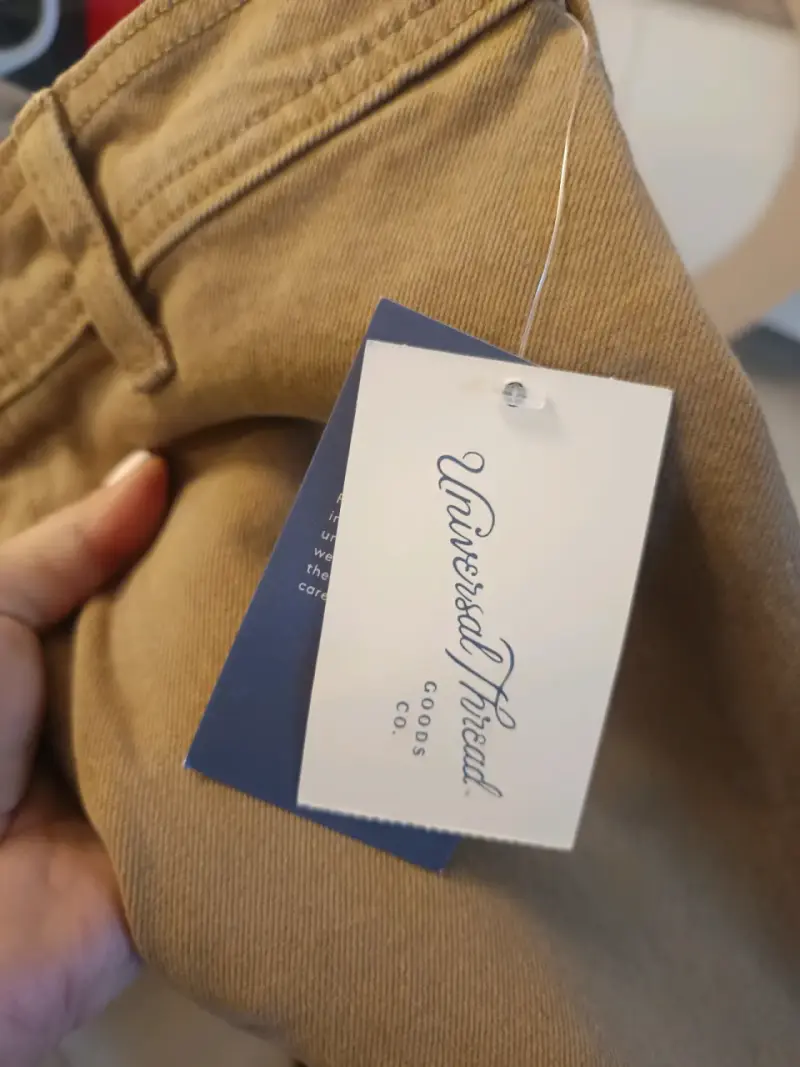 Pantalones beige de algodón para mujer - 4