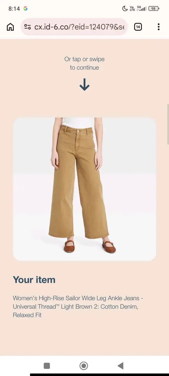 Pantalones beige de algodón para mujer - 5