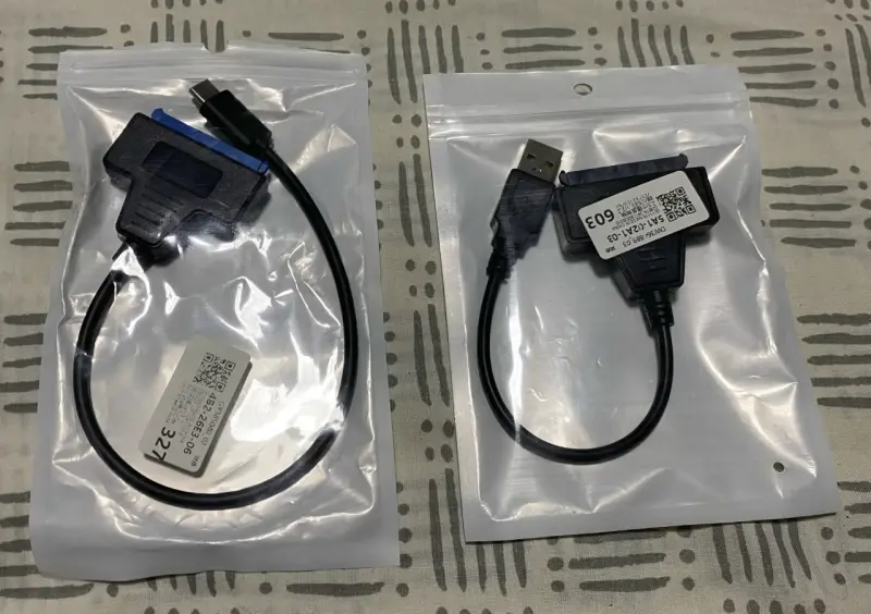 Adaptadores USB a SATA para discos duros