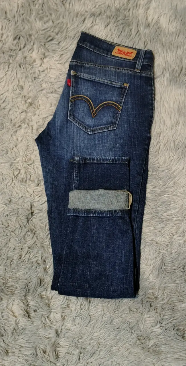 Jeans azul oscuro para mujer - 2