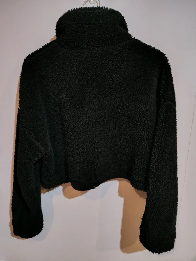 Chaqueta de lana negra para mujer - 2