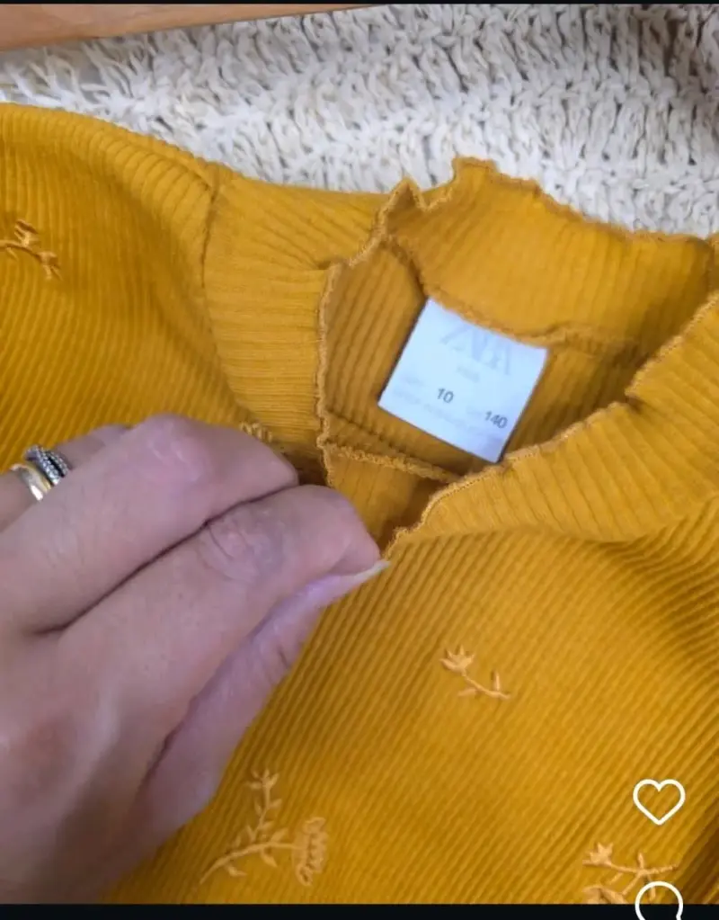 Polera mostaza bordado para niña - 2