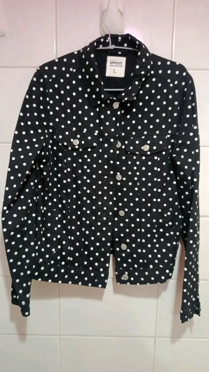 Chaqueta negra de lunares blancos Opposite - 1